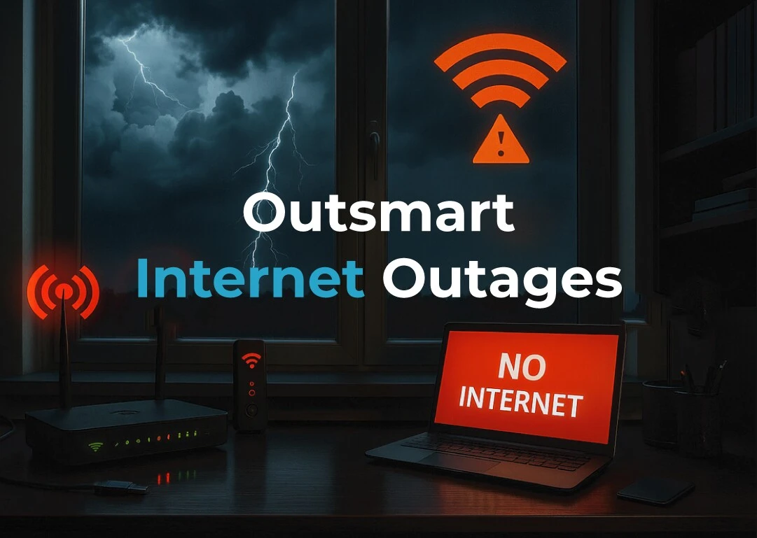 Guidelines to follow during an internet outage.